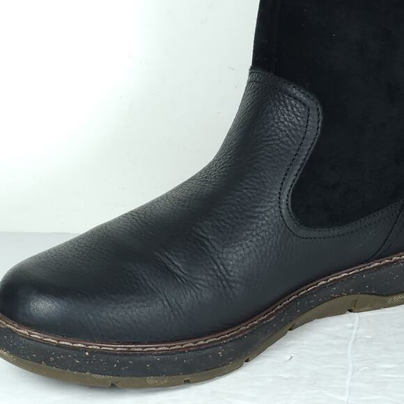 Abeo Men's Bryson US10,5 Full Grain Black Leather PullUp Orthotic Shearling Boot - Picture 13 of 16